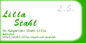 lilla stahl business card